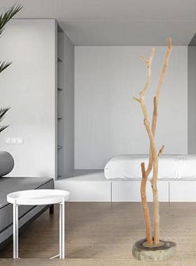实木衣帽架干树枝北欧简约原木服装店耐用挂衣架卧室室内装饰摆件