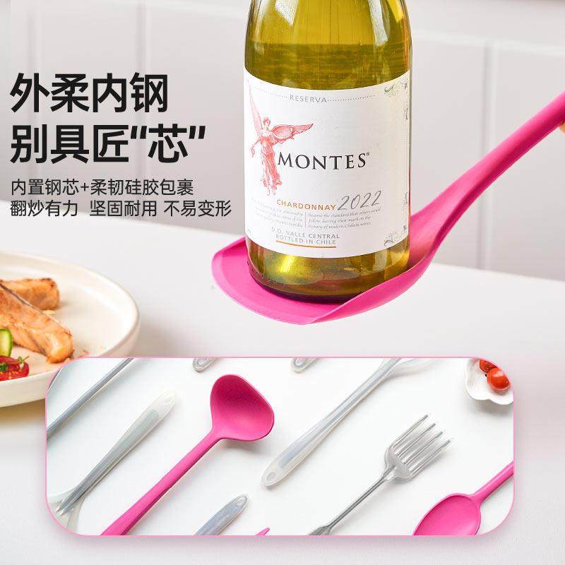 【自营】卡博美Kochblume不沾锅矽胶锅铲汤勺耐高温粉色厨具套组,淘宝优惠券,粉丝福利购,淘宝优惠卷