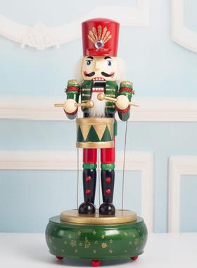 欧式胡桃兵夹子木质音乐盒创意发条八音盒生日会动的礼物装饰摆件