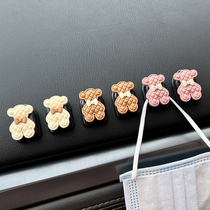 Car invisible hook front-row cartoon adorable female adhesive-type on-board co-pilot car multifunction small hook