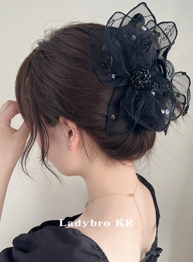 气质玫瑰抓夹FFX同款发饰