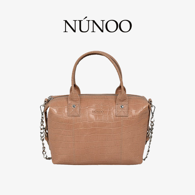 nunoo大容量真皮鳄鱼纹波士顿包 Nunoo海外女士包袋