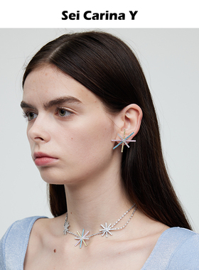 [7折]Sei Carina Y雪花系列钻链项链锆石超闪吊坠女高级感锁骨链