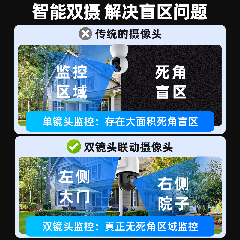 海康威视监控商用手机远程4G摄像室外夜视360度全景摄影头带语音 - 图0