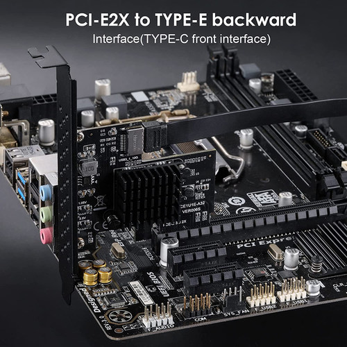 USB3.2 GEN2 TYPE-E A-KEY扩展卡PCIe转TYPE-C前置10G祥硕ASM3142 - 图3