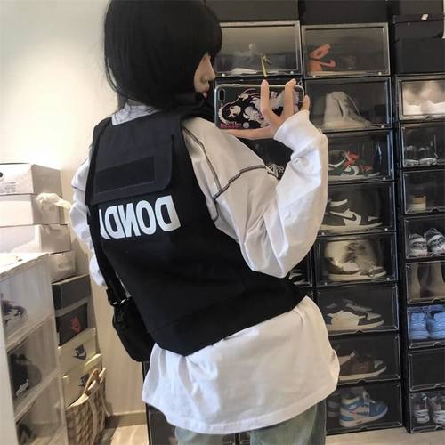 kanye侃爷同款DONDA战术背心酒吧安保骑行马甲定制印字图嘻哈上衣 - 图2