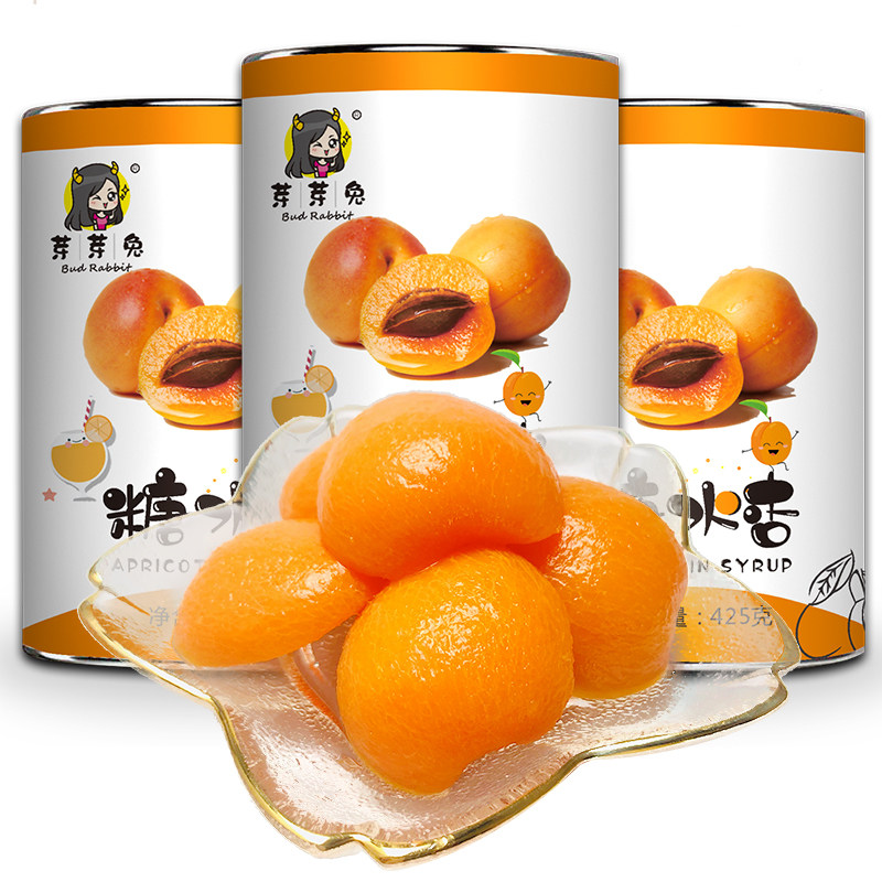 杏子罐头12罐X425g正品整箱新鲜水果糖水杏罐头烘焙餐饮罐头水果,淘宝优惠券,粉丝福利购,淘宝优惠卷