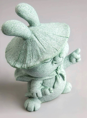 青砂石创意摆件个性兔子治愈