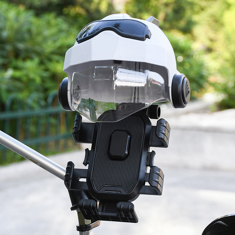 Electric vehicle shockproof small helmet navigation mobile phone holder