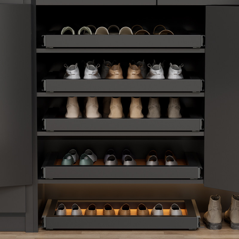 踢脚抽屉鞋柜底部托盘家用鞋子收纳抽入户玄关柜下方反弹抽拉鞋架,淘宝优惠券,粉丝福利购,淘宝优惠卷