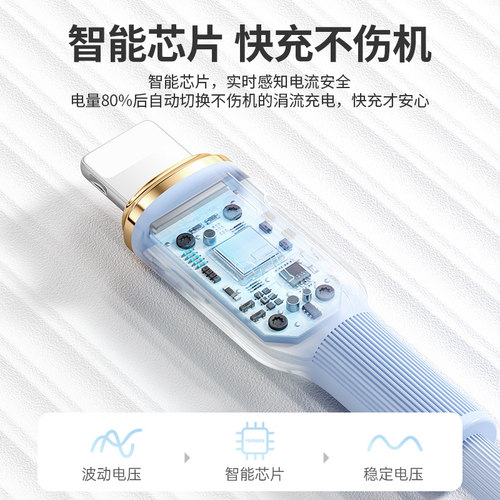 适用苹果14充电线iphone13数据线PD27w快充15/16手机闪充17usb11车载充电线ipad平板typec转lighting2米加长 - 图2