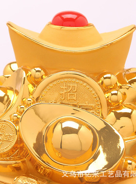 招财元宝树脂工艺品摆件家居客厅办公室摆设店铺酒店收银开业