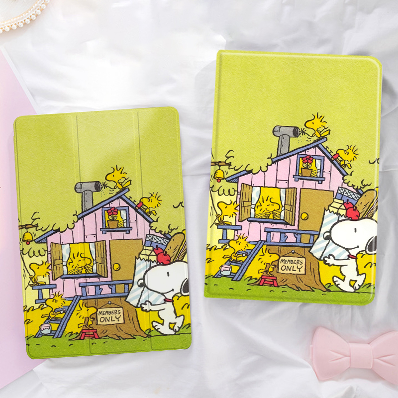 史努比适用ipadmini6动漫保护套air5苹果2022pro11可爱平板10.5笔槽ipad98新款10.2寸外壳air4三折9.7迷你6 - 图0