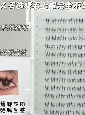 淡极生艳上下通用上镜免胶假睫毛泰妆氧气感妆容自然根根分明嫁接