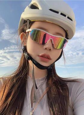 骑行专用防风防晒墨镜女款UV400+