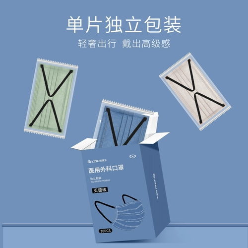 Медицинская хирургическая маска одноразовая медицинская женщина высокая внешность 2025 г. Новый подлинный официальный флагманский магазин индивидуально упакован