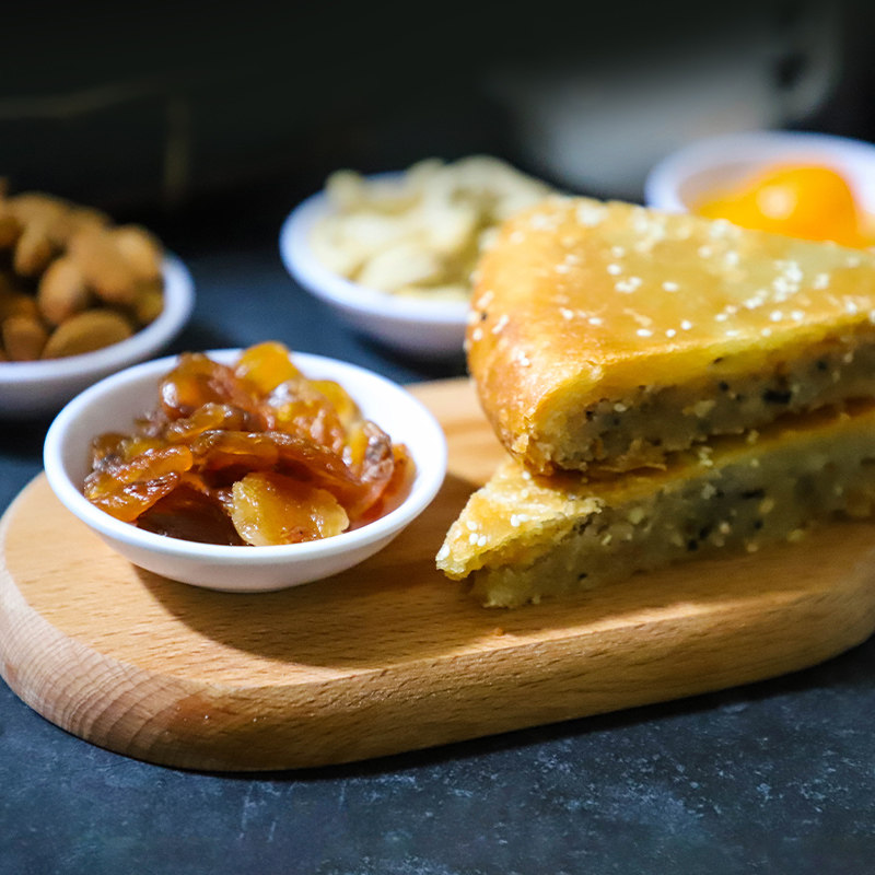 景森广式酥皮月饼老式手工袋装果仁 景森月饼