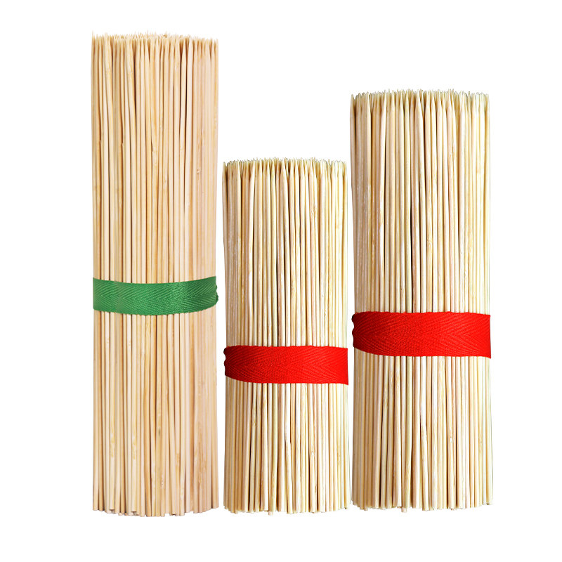 BBQ bamboo skewers disposable sausage skewers commercial wholesale
