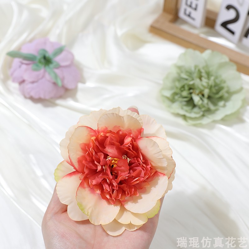 10cm牡丹花朵假花绢花古风汉服头饰发夹发饰材料配件diy手工材料-图2