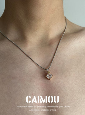 十字吊坠项链男高级小众设计配饰