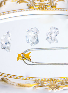 欧美星月星辰流苏项链男高级小众