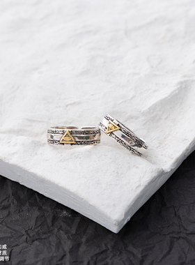 上帝之眼复古男潮戒指单身戒嘻哈