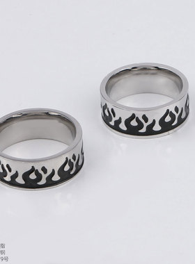 火焰戒指钛钢材质火焰