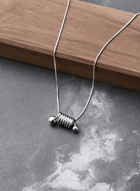 小弹簧项链男女ins嘻哈简约个性