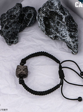 国潮银耀石醒狮手链男高级感小众