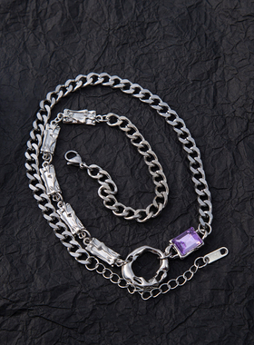 CAIMOU流体项链钛钢hiljl