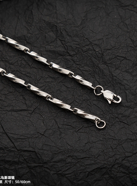 莫比乌斯环钛钢项链简约潮款嘻哈