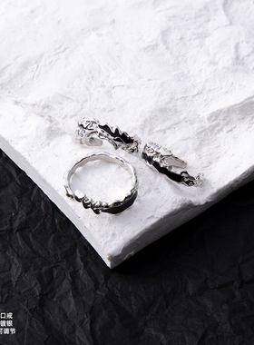 黑色流体开口戒黑色流体