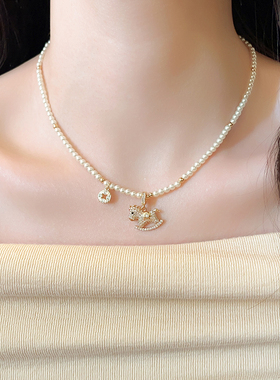 古婷轻奢小众珍珠项链高级感