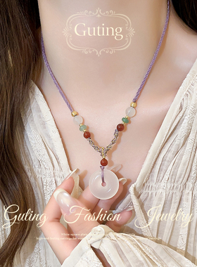 古婷轻奢新中式平安扣项链高级感