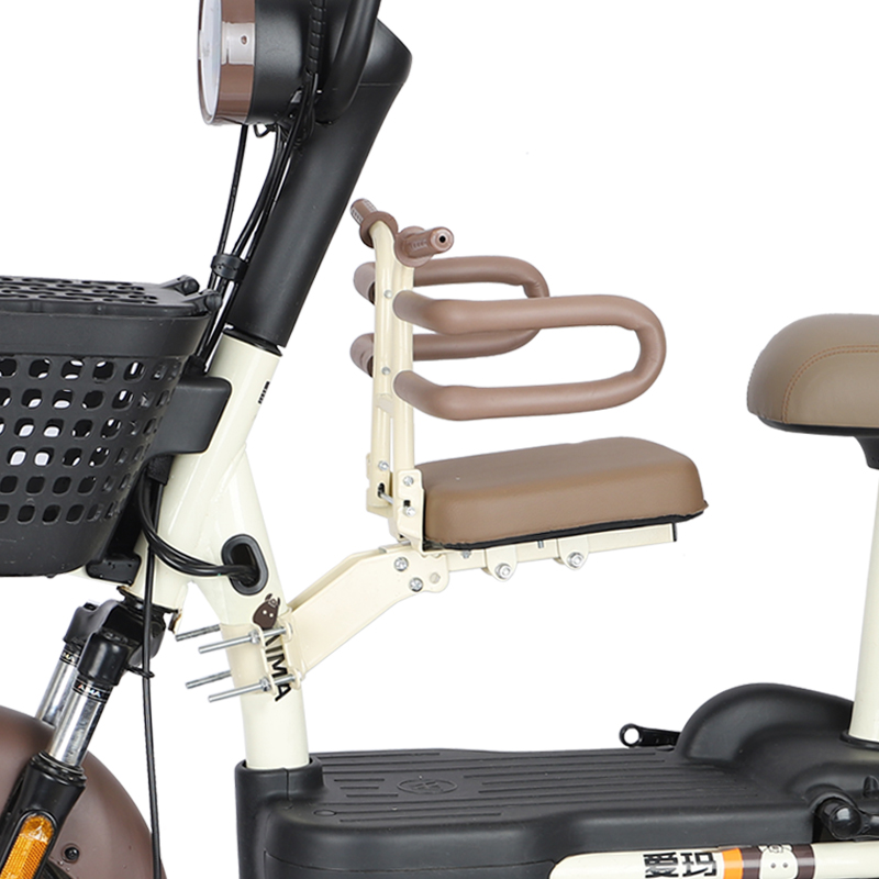 电动车儿童座椅可折叠宝宝男女孩小型电瓶车安全前置坐椅雅迪艾玛 - 图3
