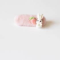 Plush Rabbit Hair Clip Side Mesh Red Temperament Card-issuing Head Decoration Autumn Winter Japan-South Korea Cute Clip Liu Hai Clip Woman