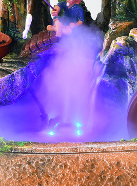 假山风水轮高山流水喷泉盆栽摆件客厅招财装饰加湿器景观乔迁礼品