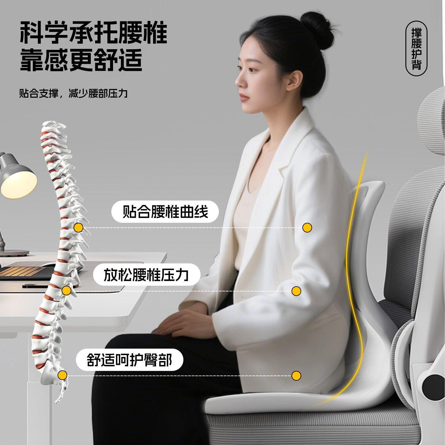 Ergonomic waist support cushion and posture corrective seat