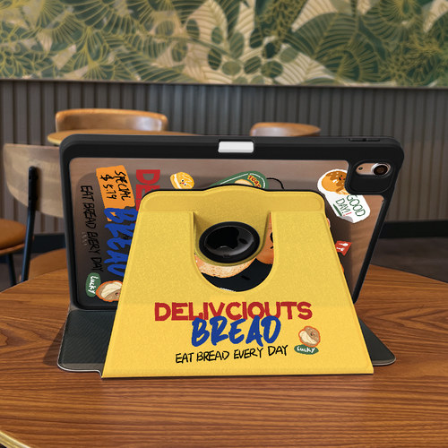 【720旋转x新品露标款】创意英文适用于ipadpro保护壳苹果2022新款air5/4/3可旋转2018亚克力平板套19/18全包 - 图1