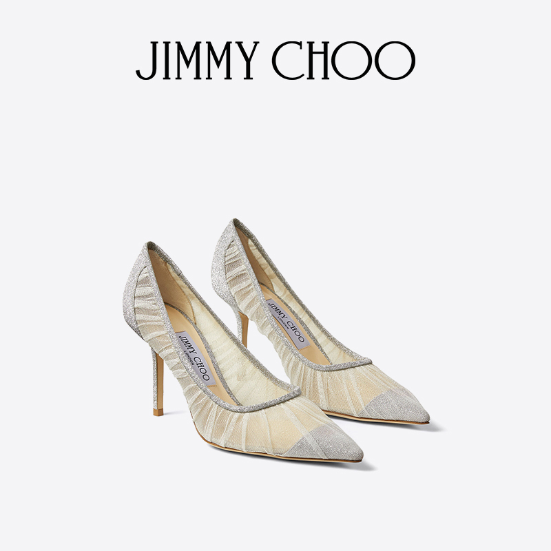 [热销][经典款]JIMMY CHOO/LOVE 女士网纱仙女鞋高跟鞋单鞋婚鞋JC