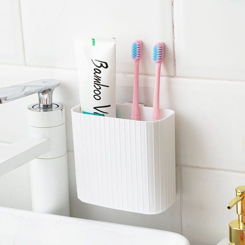 卫生间壁挂式置物架洗手台免打孔收纳盒加厚牙膏牙刷,淘宝优惠券,粉丝福利购,淘宝优惠卷