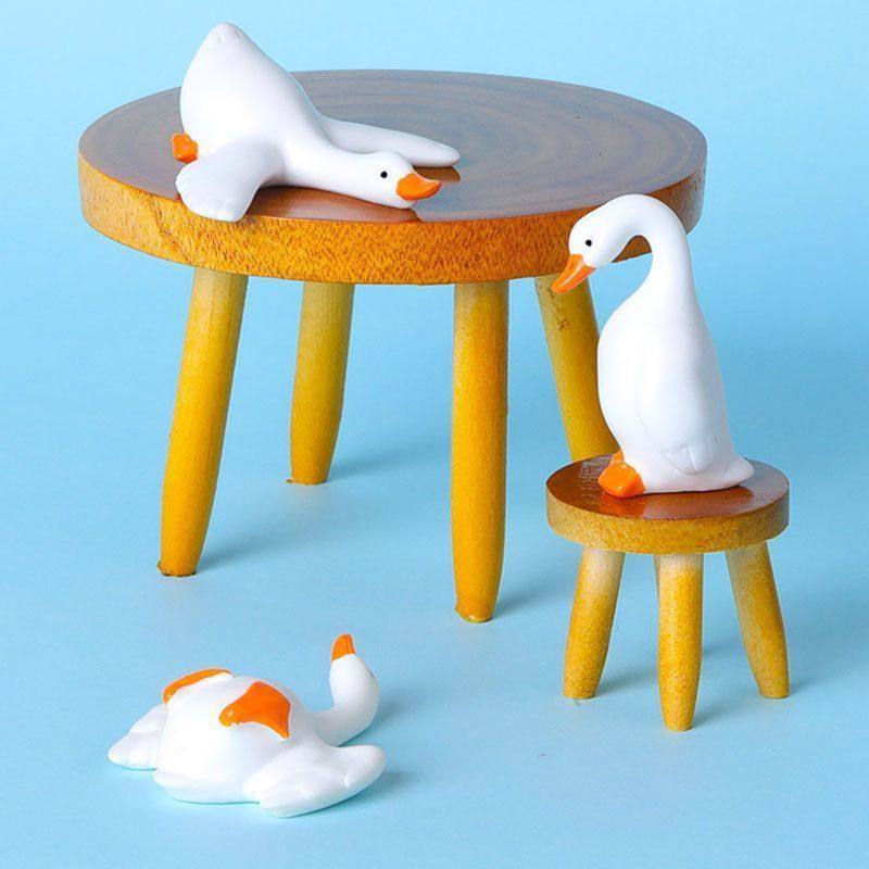 微景观创意可爱摆烂大白鹅公仔 园艺DIY装饰品配件汽车桌面小摆件,淘宝优惠券,粉丝福利购,淘宝优惠卷