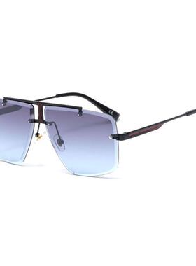 2022年新款无框墨镜男士时尚太阳镜女士潮gz1218方框太阳眼镜