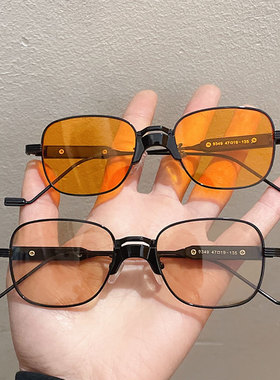 复古浅茶墨镜女腮红色眼镜配近视