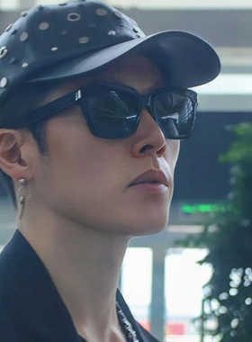 披荆斩棘的哥哥石原贵雅MIYAVI同款黑色墨镜男日系方形太阳眼镜女