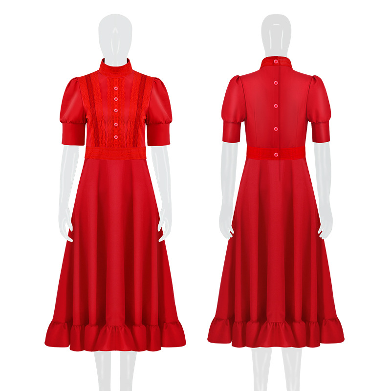 恐怖电影欲珠服装 珀尔cos服 X前传万圣节角色扮演服装现货 - 图0