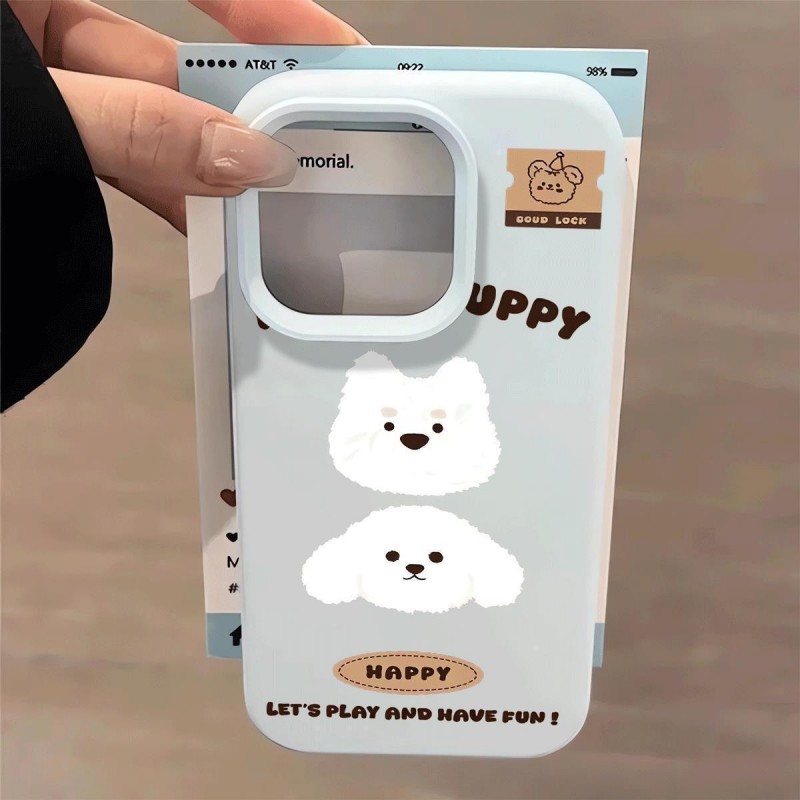 小众卡通狗狗适用于荣耀300手机壳200/100/90/80液态大孔magic7新款防摔nova14/13pro时尚p80 p70 p60保护套 - 图1