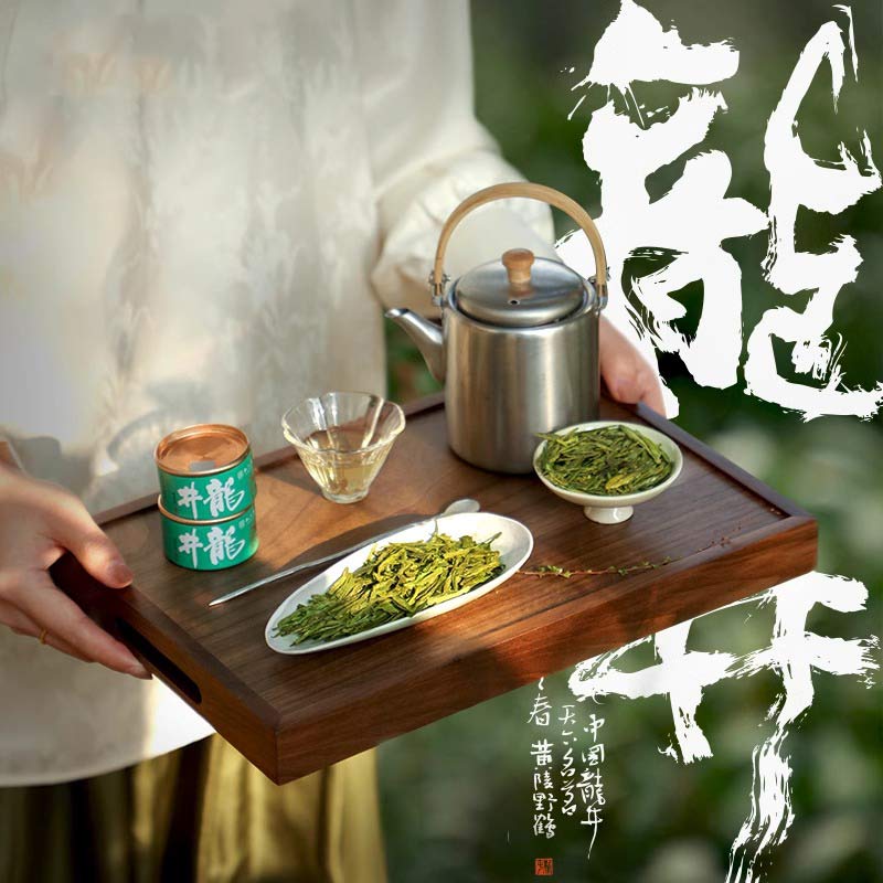 自然造物西湖龙井茶叶明前茶2024新茶高端礼盒装狮峰绿茶特级送礼 - 图0