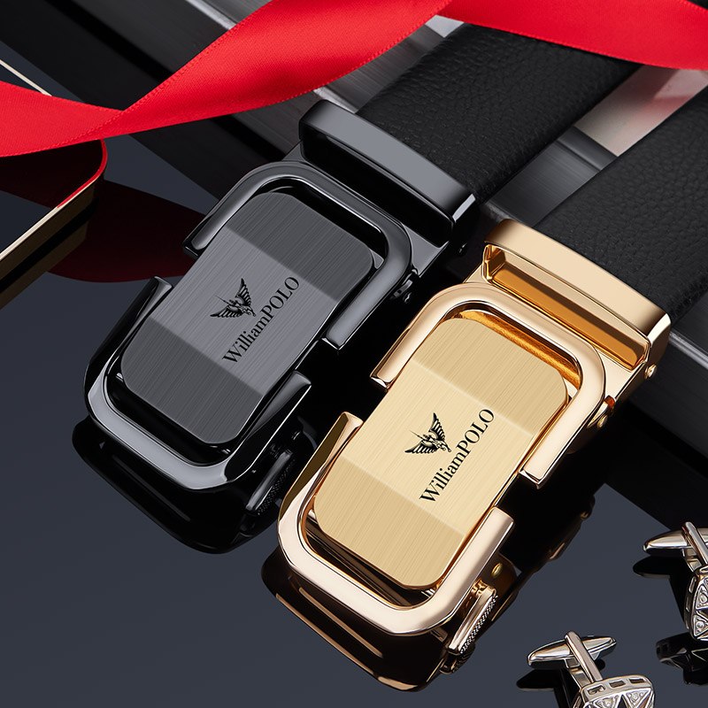 保罗男士头层牛皮自动扣2022皮带 williampolo亿缘腰带/皮带/腰链