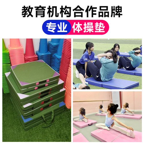 体育训练体操垫折叠仰卧起坐垫子加厚学生儿童男女练功健身舞蹈垫 - 图2